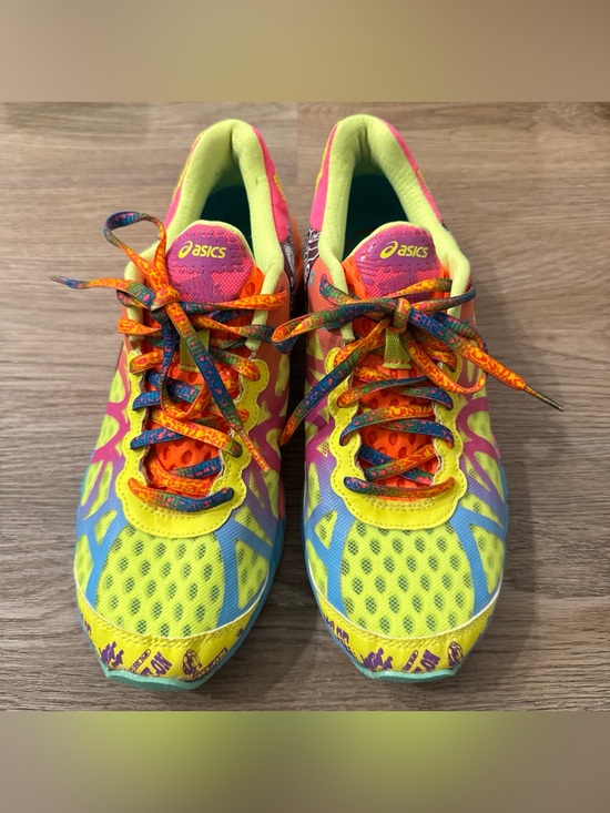 Asics Shoes - ASICS GEL NOOSA TRI 9 Ladies YELLOW PINK BLUE ORANGE TRIATHLON SHOES 8 T458N